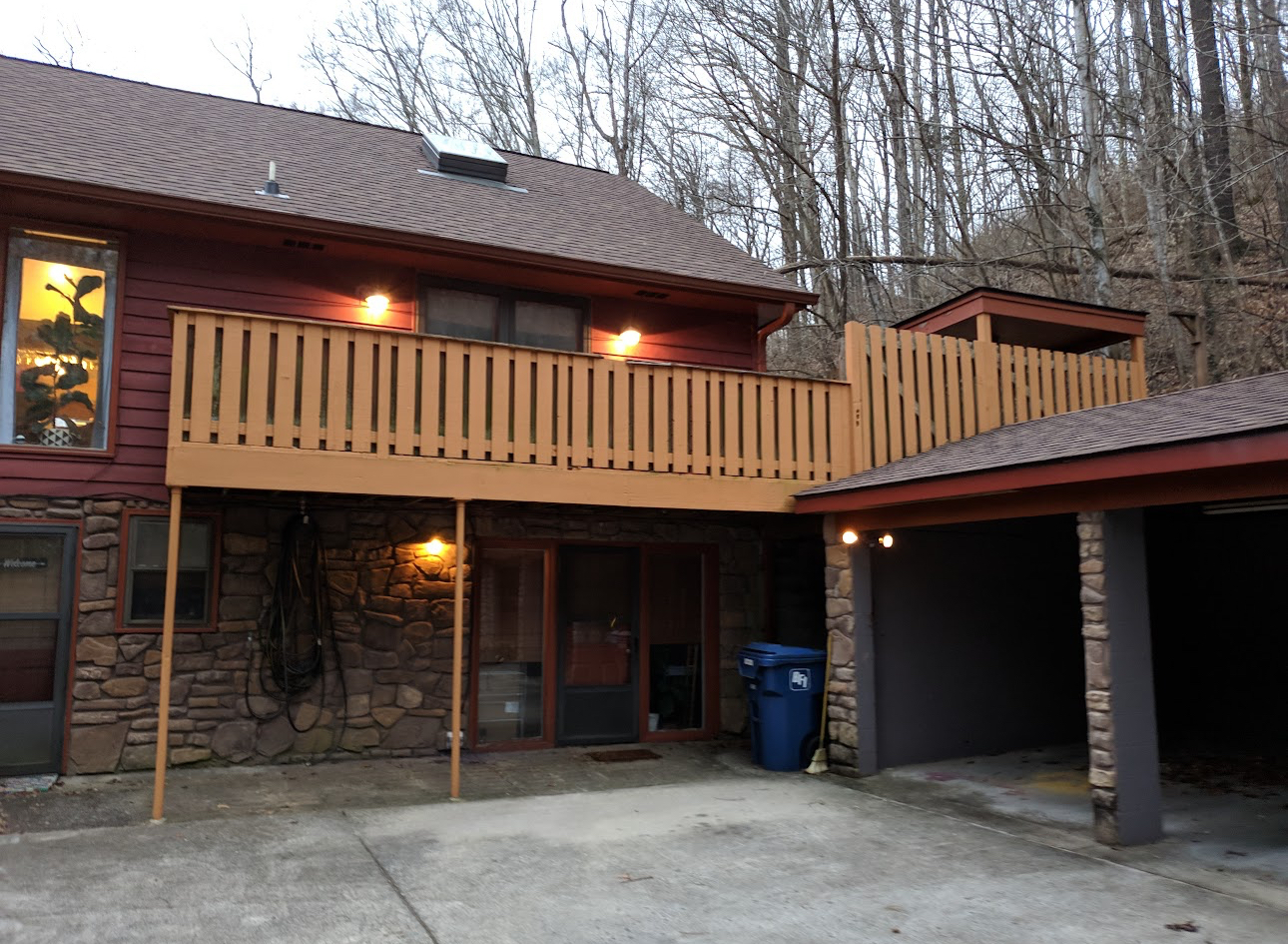 Red Cabin Deck — Before & After — Before