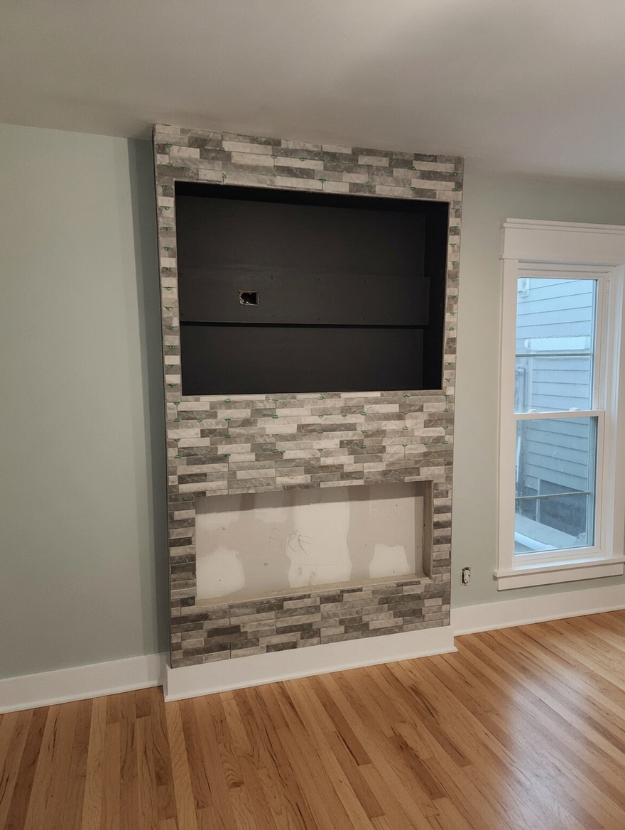 Custom TV Stand & Fireplace Surround